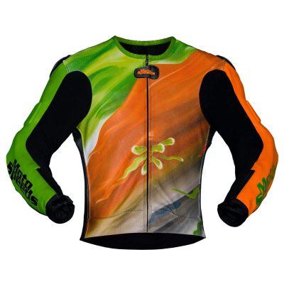 Abstract Race Läder Ridjacka