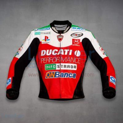 Vintage Ducati Läderjacka Troy Bayliss WSBK 2001