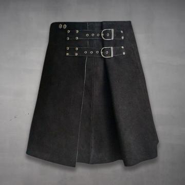 Läder gladiator kilt för män