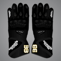 Brad Binder Black Biker Gloves MotoGP 2024 upper view